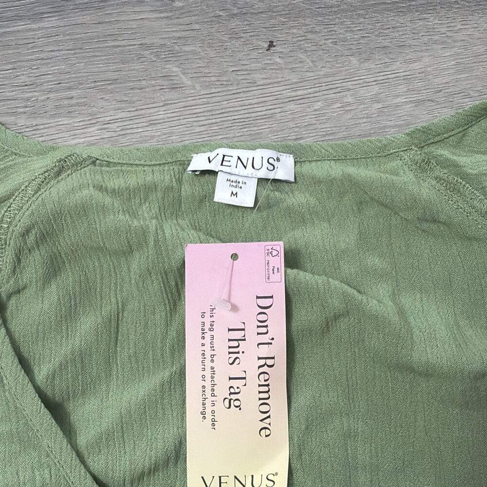VENUS Ruffle Mini Dress - Basil Medium - Picture 4 of 6